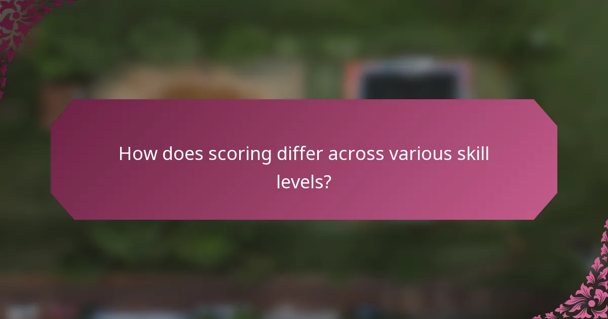 How does scoring differ across various skill levels?