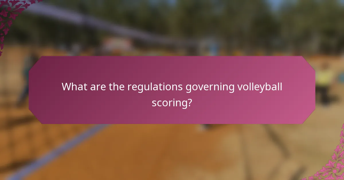 What are the regulations governing volleyball scoring?